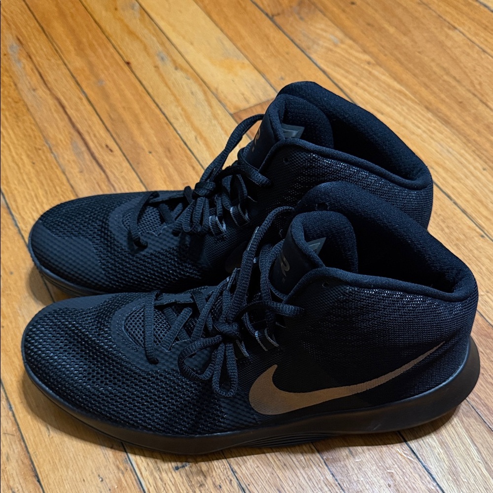 Nike Black and Gold High-Top Sneakers